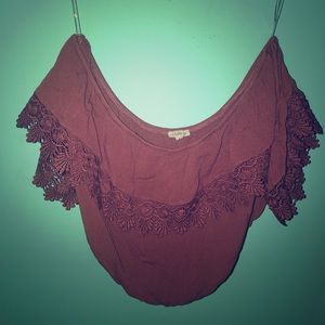 Off the shoulders, crop top from Charlotte Russe